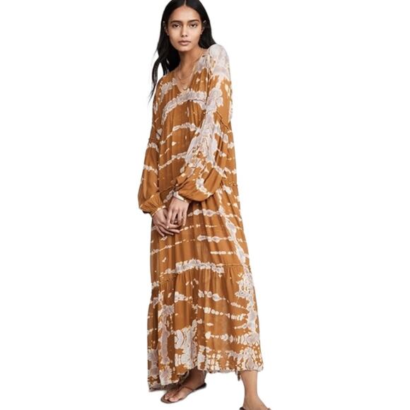 Young Fabulous And Broke Josette Tie Dye Maxi Dress XS New Long Sleeve NWT New - Picture 1 of 9